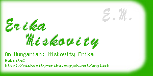 erika miskovity business card